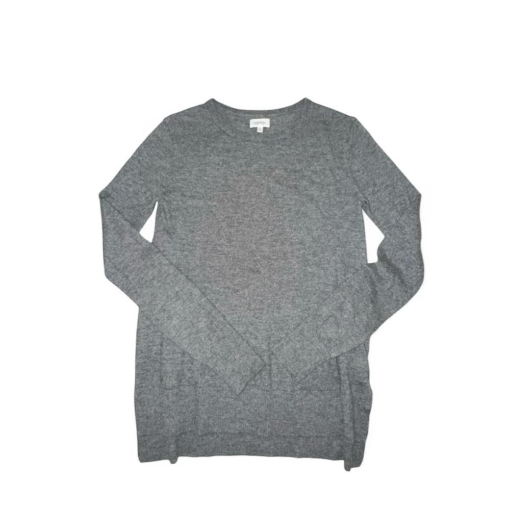 Crippen 100% Cashmere Dark Gray Lightweight Long Sleeve‎ Pullover Sweater XS/S